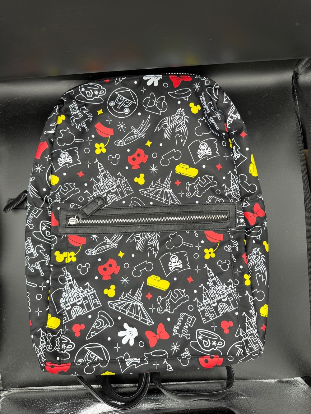 Disney Parks Attraction Icon Pattern Full Size Travel Backpack Mickey